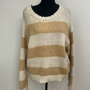 Hiatus striped sweater sz L large
